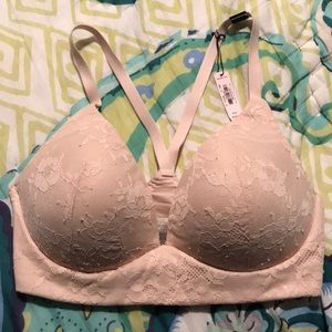 NWT Victoria’s Secret nude lace racerback bra 32DD